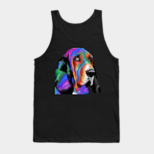 Bloodhound Dog Rainbow Painting Tank Top